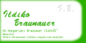 ildiko braunauer business card